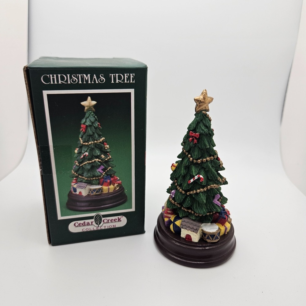 VTG Cedar Creek Collection Christmas Tree Figurine‎ Kirkland's Mayview w/ Box